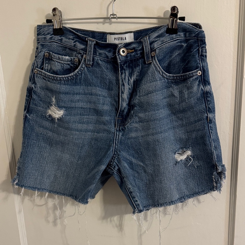 Pistola Women’s Distressed Jean Shorts Size 27.